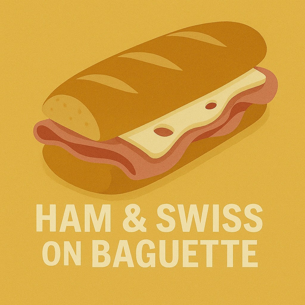 Ham & Swiss on Baguette